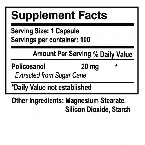 Policosanol 100 Vegetable Capsules